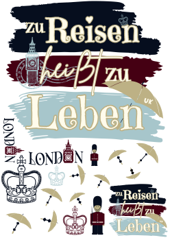 Bügelbild Zu Reisen heißt zu leben
